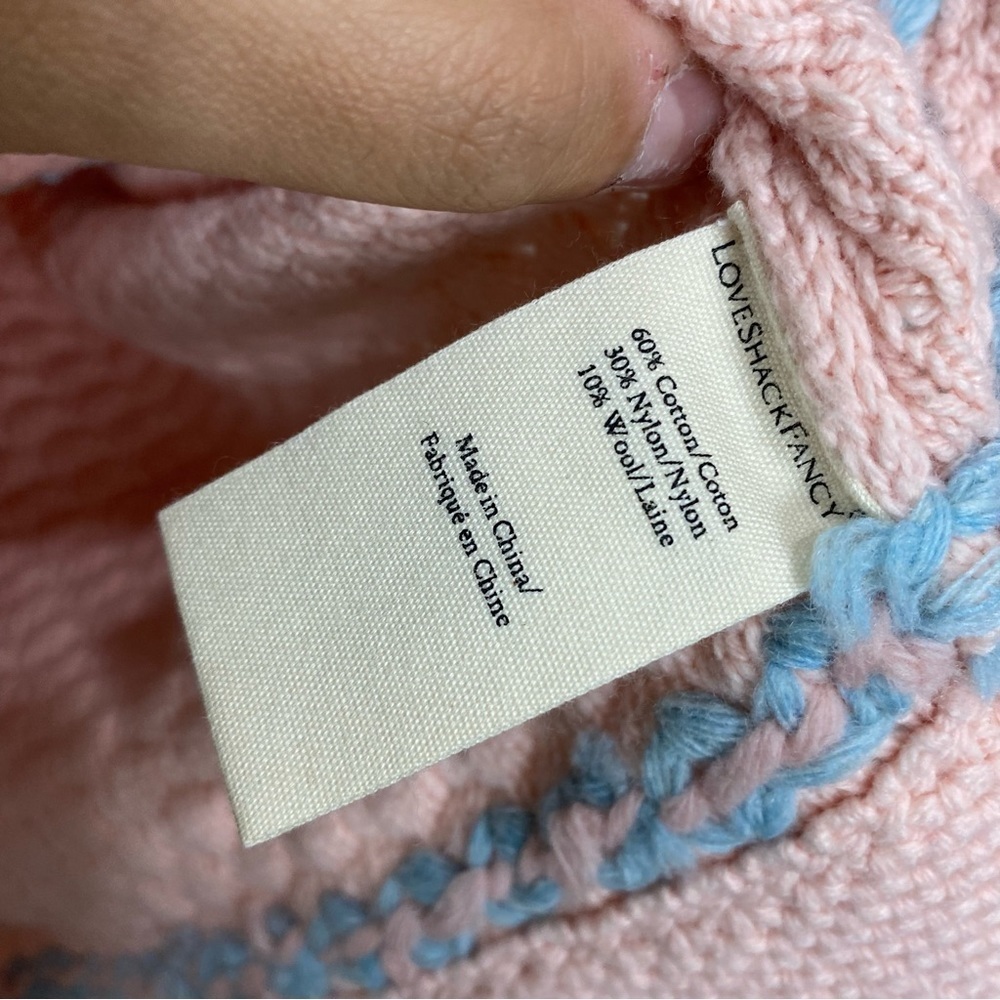 Loveshackfancy Naj Cardigan Sz XS Embroidery Floral Embroidered Pink - Picture 4 of 7